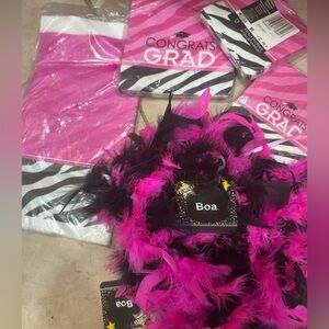Pink and Black Graduation Party Set